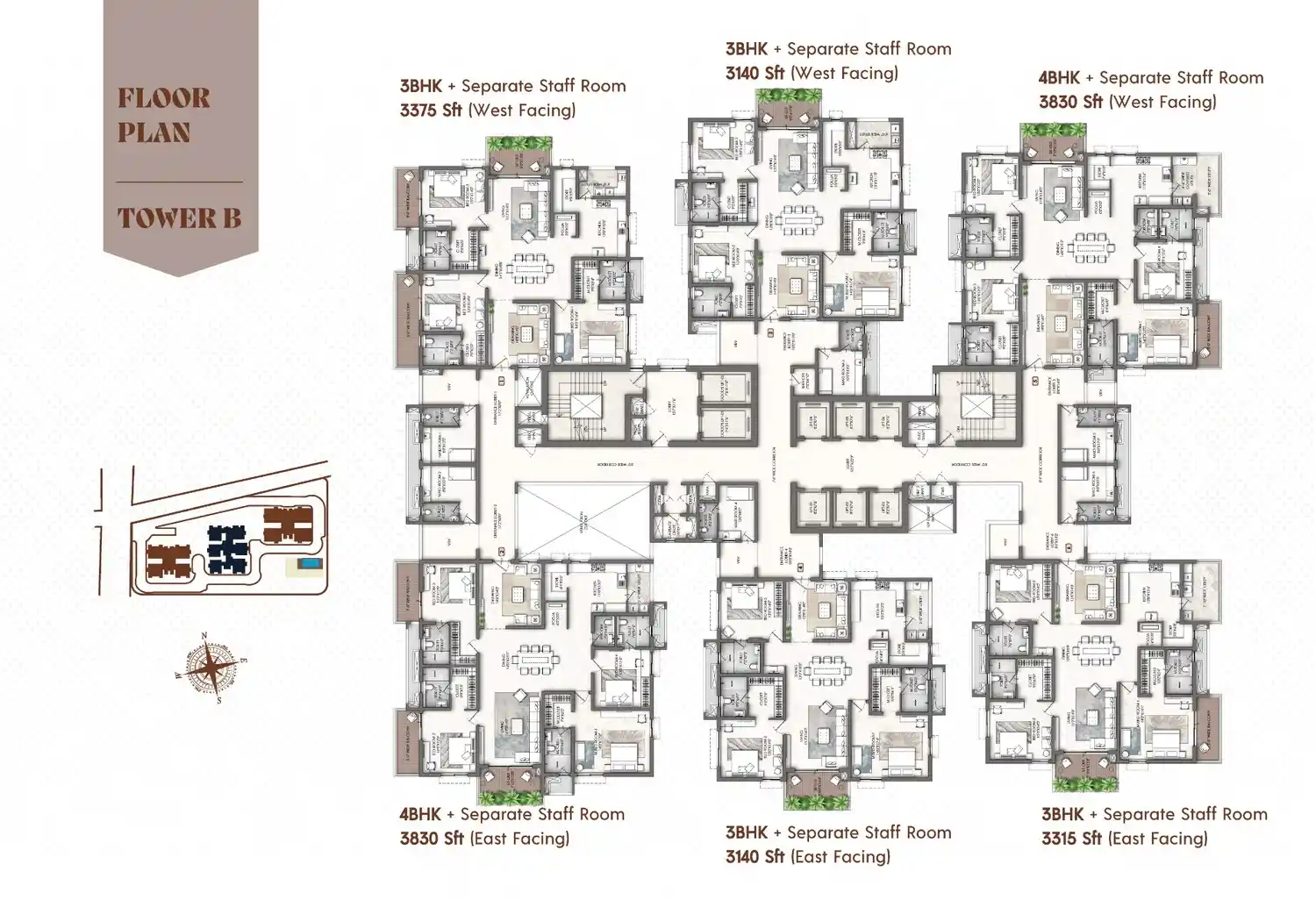 2 BHK Floor Plan - My Home Tridasa Tellapur