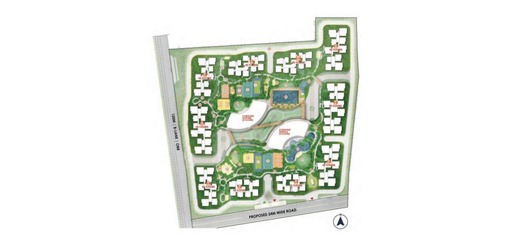 Prestige Golden Grove Tellapur Master Plan Layout